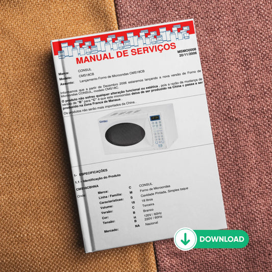Manual técnico de servicio del microondas Consul CMS18CB - Descargar PDF