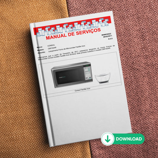Manual técnico de servicio de microondas Consul CMY34AR - Descargar PDF