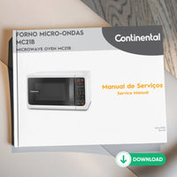 Manual Técnico de Serviços Micro-ondas Continental MC21B - Baixar PDF
