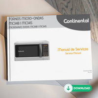 Manual Técnico de Serviços Micro-ondas Continental MC34B/MC34S - Baixar PDF