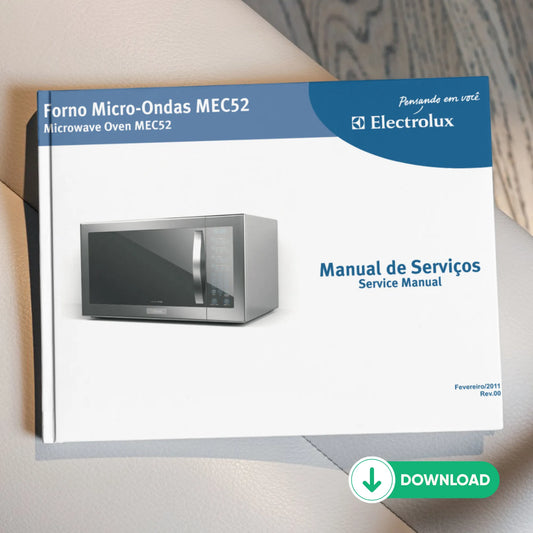 Manual técnico de servicio del microondas Electrolux MEC52 - Descargar PDF