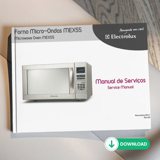 Manual de servicio del microondas Electrolux MEX55 - Descargar PDF