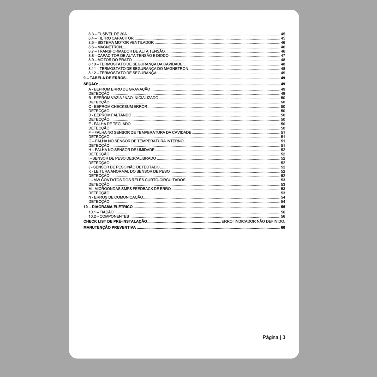 Manual Técnico de Serviços Micro-ondas KMC45AR PRO60 - Baixar PDF