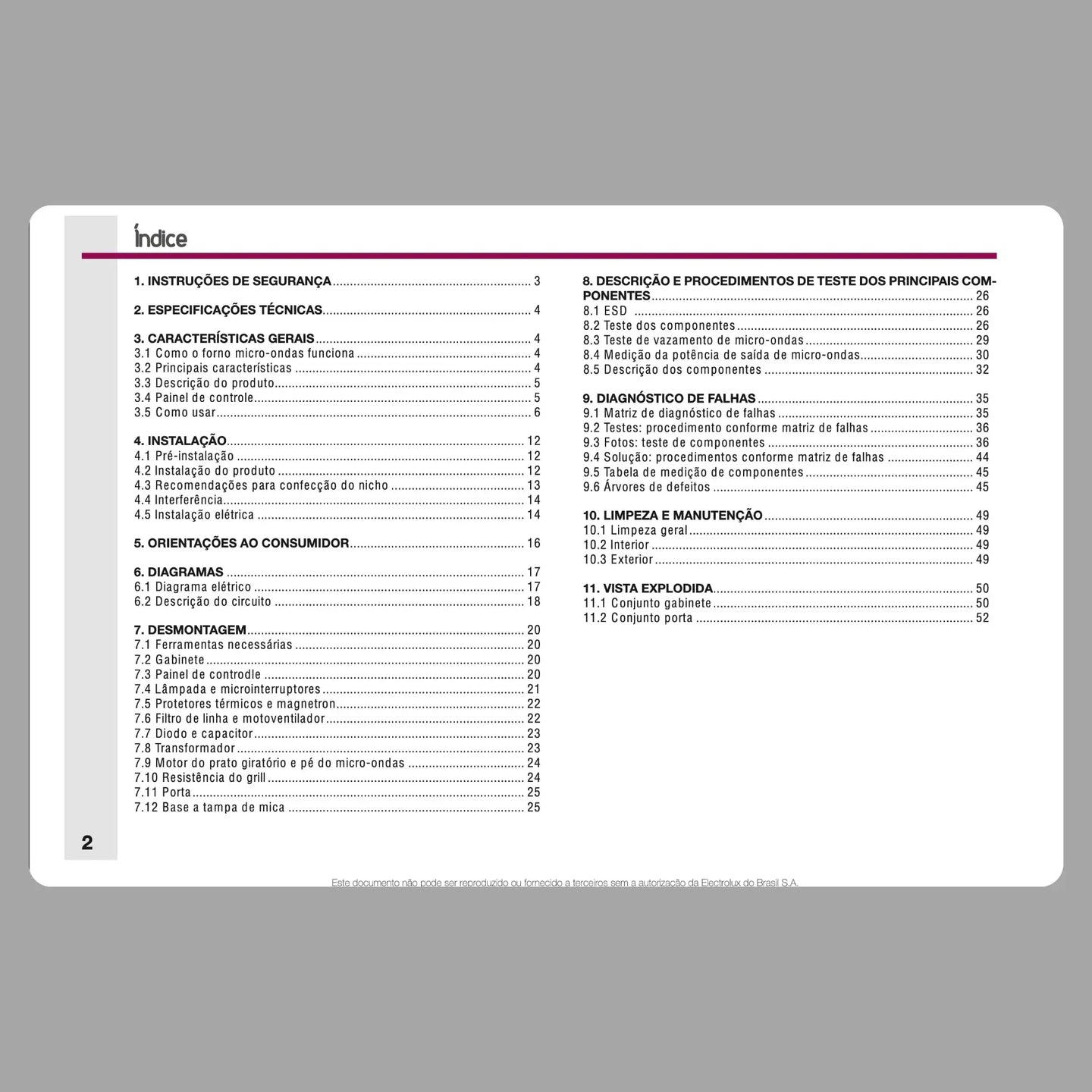 Manual Técnico de Serviços Microondas Electrolux MB38T: Baixar PDF Electrolux