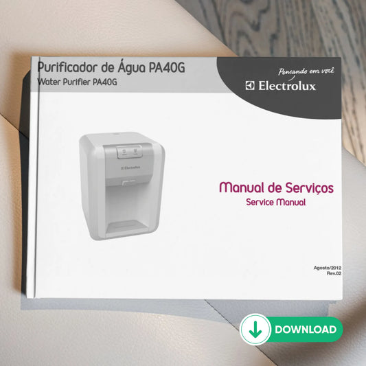 Manual técnico de servicio del purificador de agua Electrolux PA40G - Descargar PDF