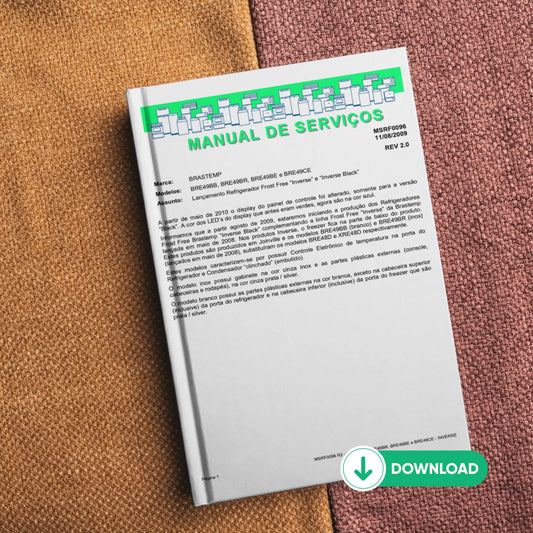 Manual de servicio técnico del refrigerador Brastemp BRE49BB/BE/CE - Descargar PDF