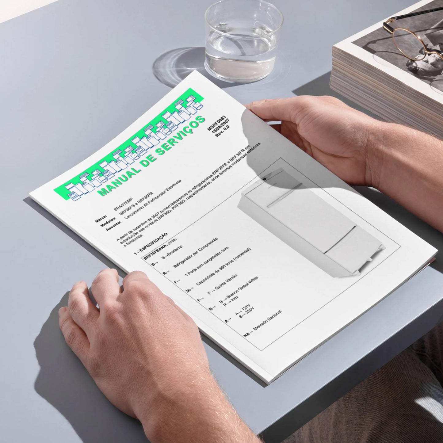 Manual de servicio técnico del refrigerador Brastemp BRF36FB/FR - Descargar PDF