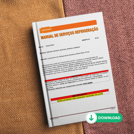 Manual de servicio técnico del refrigerador Brastemp BRM50 - Descargar PDF