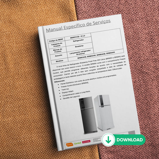 Manual técnico de servicio de refrigeradores Brastemp BRM53 y BRM54 - Descargar PDF