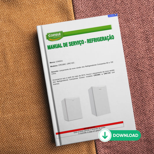 Manual técnico de servicio de refrigeradores Brastemp BRO80A, GRO80A y BRN80A - Descargar PDF