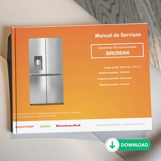 Manual Técnico de Serviços Refrigerador Brastemp BRO90AK - Baixar PDF Brastemp