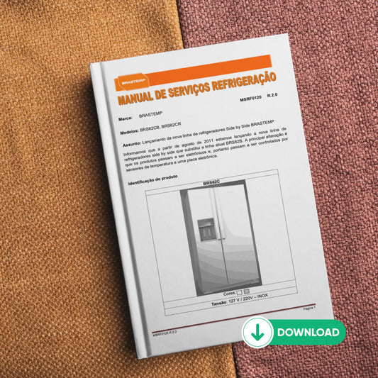 Manual técnico de servicio del refrigerador Brastemp BRS62CB/BRS62CR - Descargar PDF
