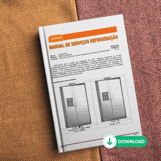 Manual de servicio técnico de refrigeradores Brastemp BRS70H, BRS80A - Descargar PDF