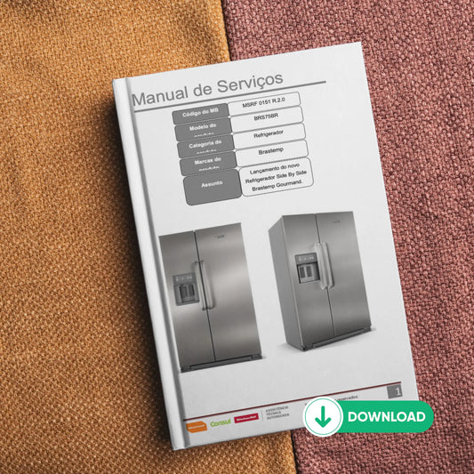 Manual de servicio técnico del refrigerador Brastemp BRS75BR - Descargar PDF
