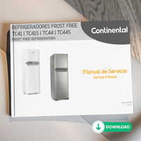 Manual Técnico de Serviços Refrigerador Continental TC41, TC41S, TC44, TC44S - Baixar PDF