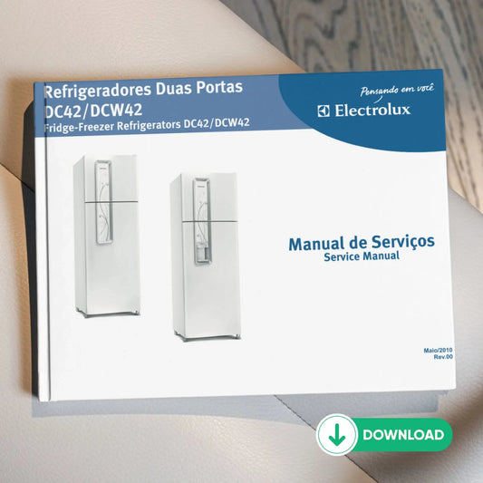 Manual Técnico de Serviços Refrigerador Electrolux DC42 / DCW42 - Baixar PDF Electrolux