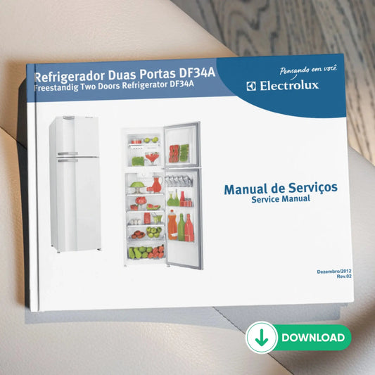 Manual Técnico de Serviços Refrigerador Electrolux DF34A - Baixar PDF Electrolux