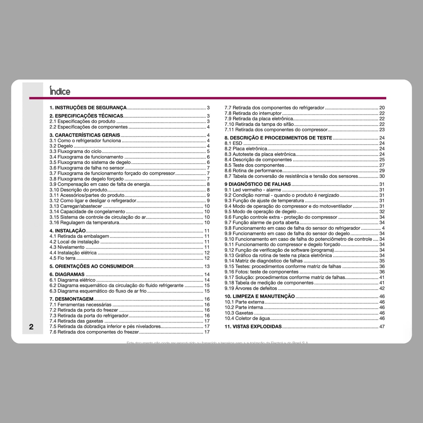 Manual Técnico de Serviços Refrigerador Electrolux DF35A - Baixar PDF Electrolux