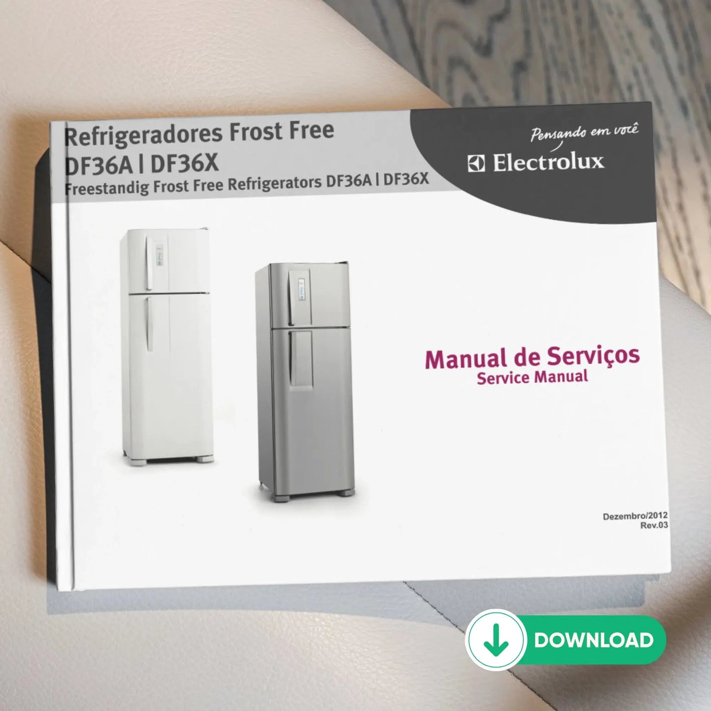 Manual Técnico de Serviços Refrigerador Electrolux DF36A/DF36X - Baixar PDF Electrolux