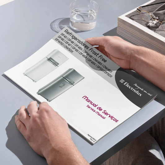 Manual de servicio técnico de refrigeradores Electrolux DF43, DF48, DF48X, DFW48, DW48X, DW49X, DF46, DF47, DF49, DF49A, DF49X, DF50, DF50X, DFW50, DW50X - Descargar PDF