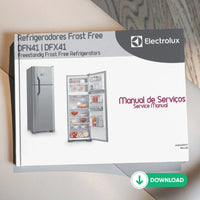 Manual Técnico de Serviços Refrigerador Electrolux DFN41/DFX41 - Baixar PDF Electrolux
