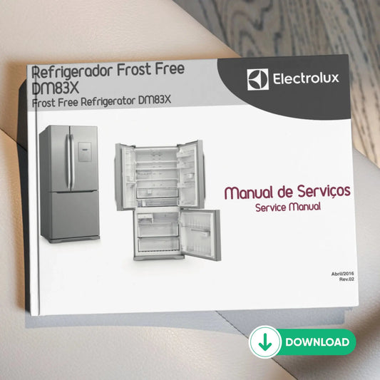 Manual Técnico de Serviços Refrigerador Electrolux DM83X - Baixar PDF Electrolux