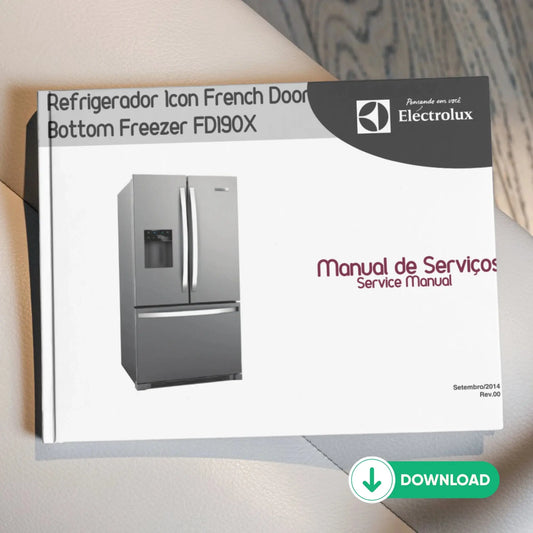 Manual Técnico de Serviços Refrigerador Electrolux FDI90X - Baixar PDF Electrolux