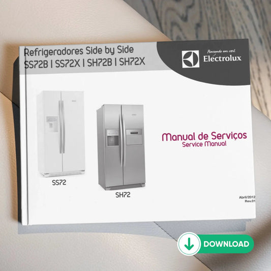 Manual Técnico de Serviços Refrigerador Electrolux SS72, SH72 - Baixar PDF Electrolux