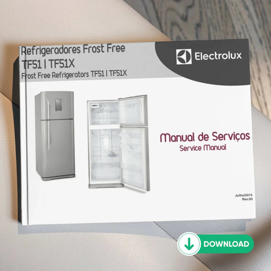 Manual Técnico de Serviços Refrigerador Electrolux TF51, TF51X - Baixar PDF Electrolux