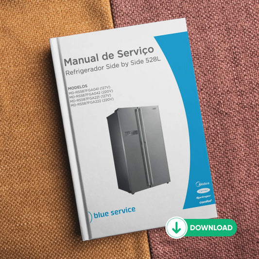 Manual técnico de servicio del refrigerador Midea Side by Side de 528 litros - Descargar PDF