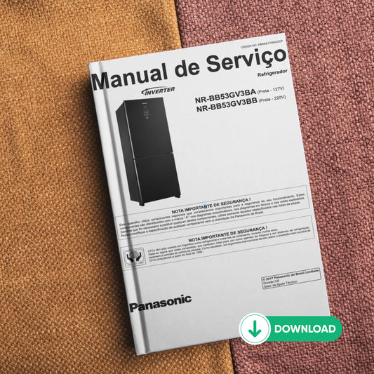 Manual de servicio del refrigerador Panasonic NR-BB53 - Descargar PDF