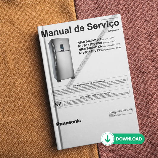 Manual de servicio del refrigerador Panasonic NR-BT48PV1WA/WB/XA/XB - Descargar PDF