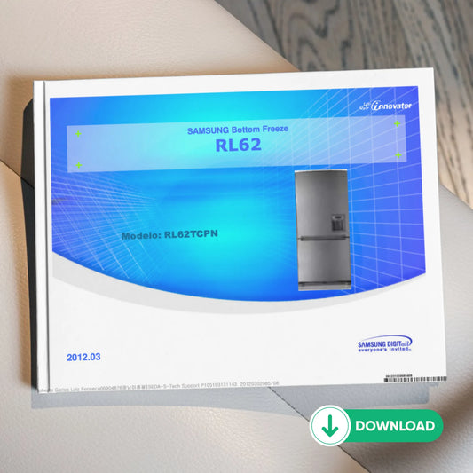 Manual de servicio del refrigerador Samsung RL62 - Descargar PDF
