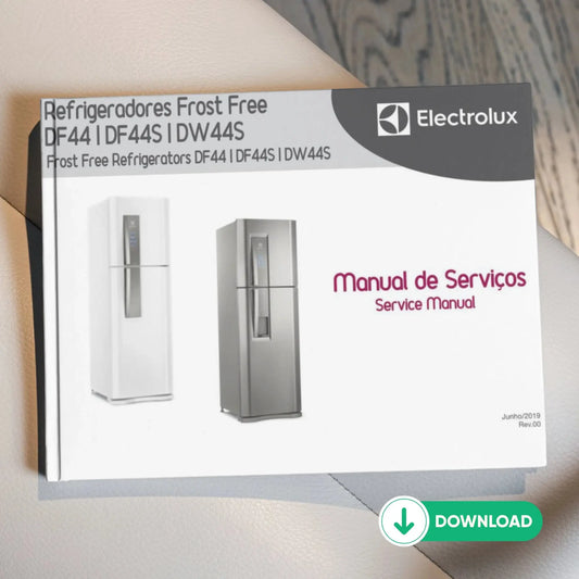 Manual Técnico de Serviços Refrigeradores Electrolux DF44, DF44S, DW44S - Baixar PDF Electrolux