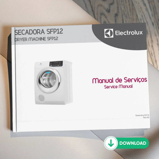 Manual Técnico de Serviços Secadora Electrolux SFP12 - Baixar PDF Electrolux