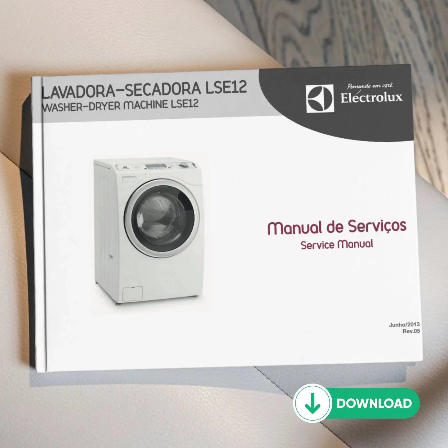 Manual Técnico de Serviço Lava e Seca Electrolux LSE12 em PDF para Baixar Electrolux
