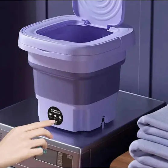 Mini Máquina de Lavar Portátil - Solução Compacta e Eficiente para Suas Roupas shopee