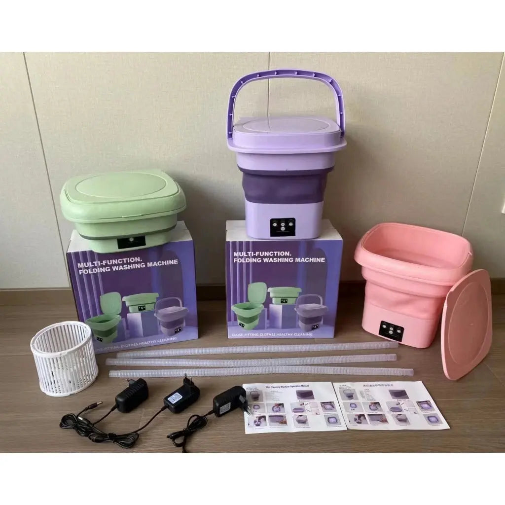 Mini Máquina de Lavar Portátil - Solução Compacta e Eficiente para Suas Roupas shopee