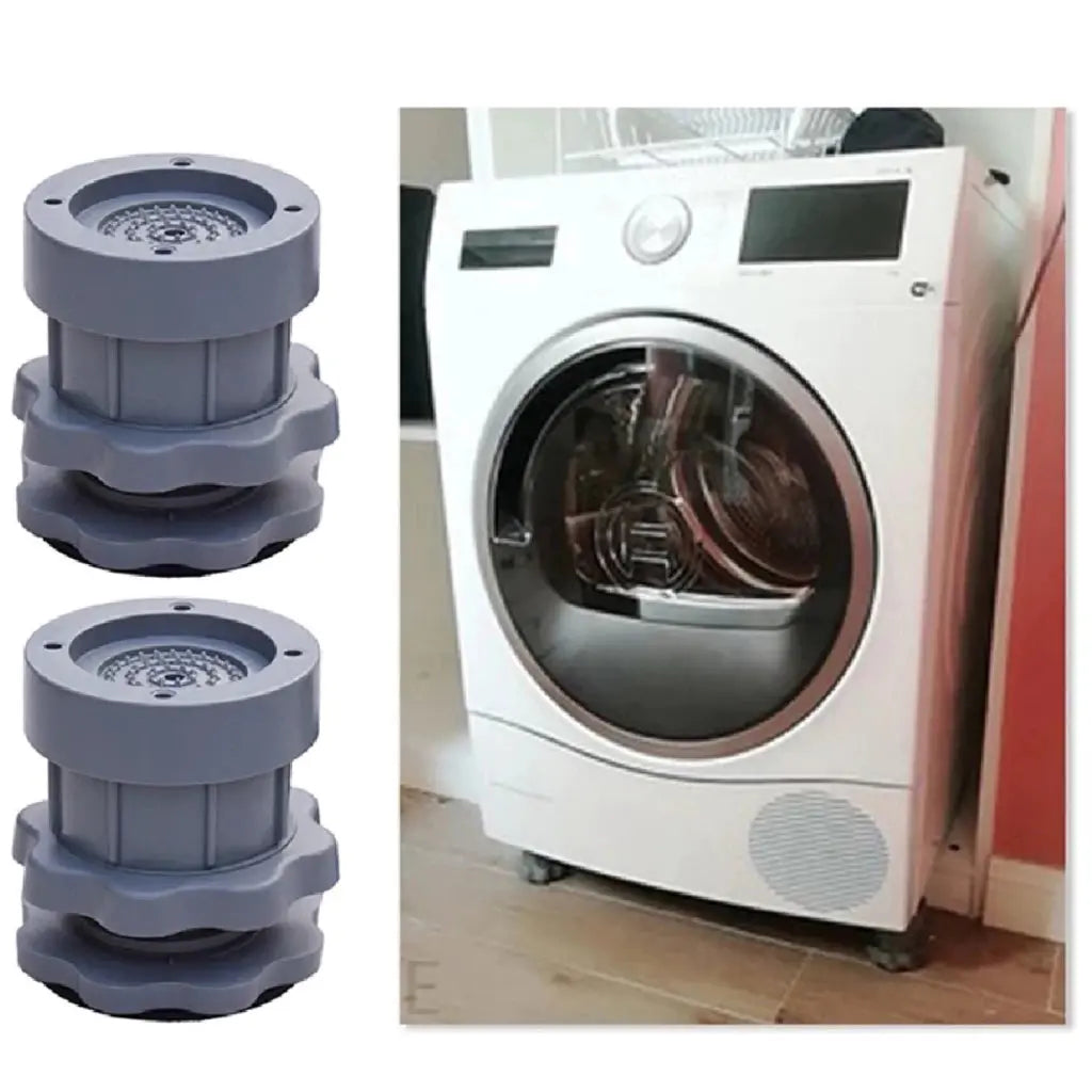 Kit Suporte pé Ajustável para Máquina de Lavar e Móveis - 4 Pés Niveladores shopee