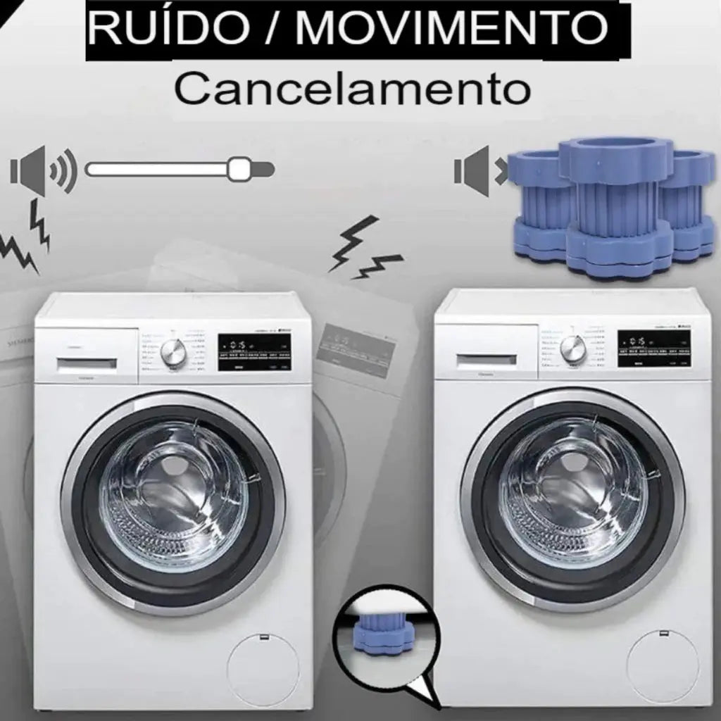 Kit Suporte pé Ajustável para Máquina de Lavar e Móveis - 4 Pés Niveladores shopee