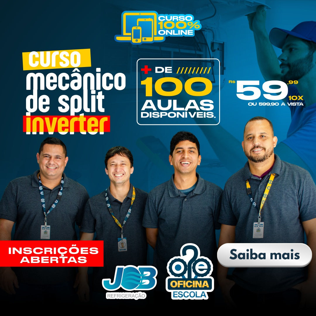 Torne-se um especialista em Split Inverter com nosso curso completo. Aprenda a consertar e manter esses sistemas, conquistando mais clientes e ampliando suas oportunidades de lucro, vamos para o nível mais alto da climatização!