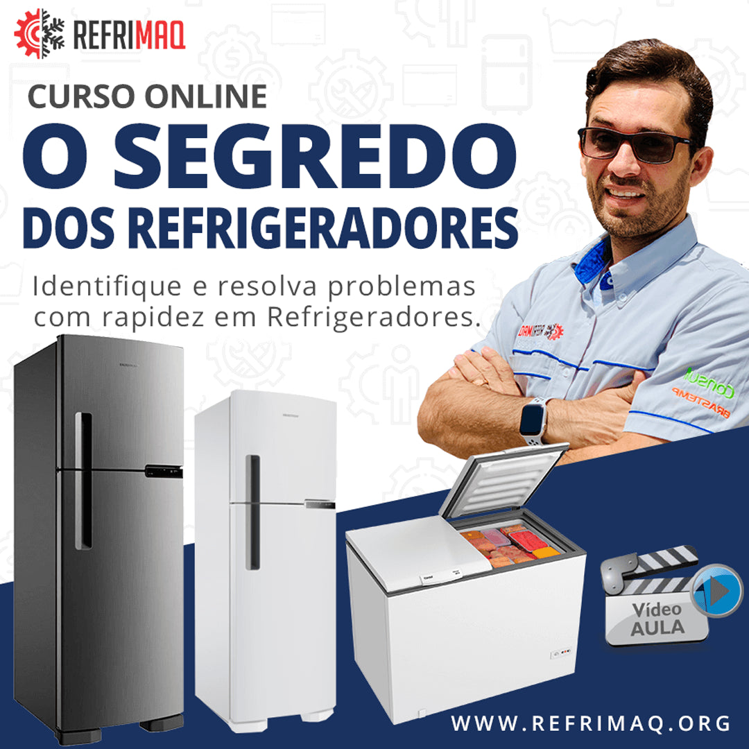 imagem do banner quadrado do curso o segredo dos refrigeradores refrimaq